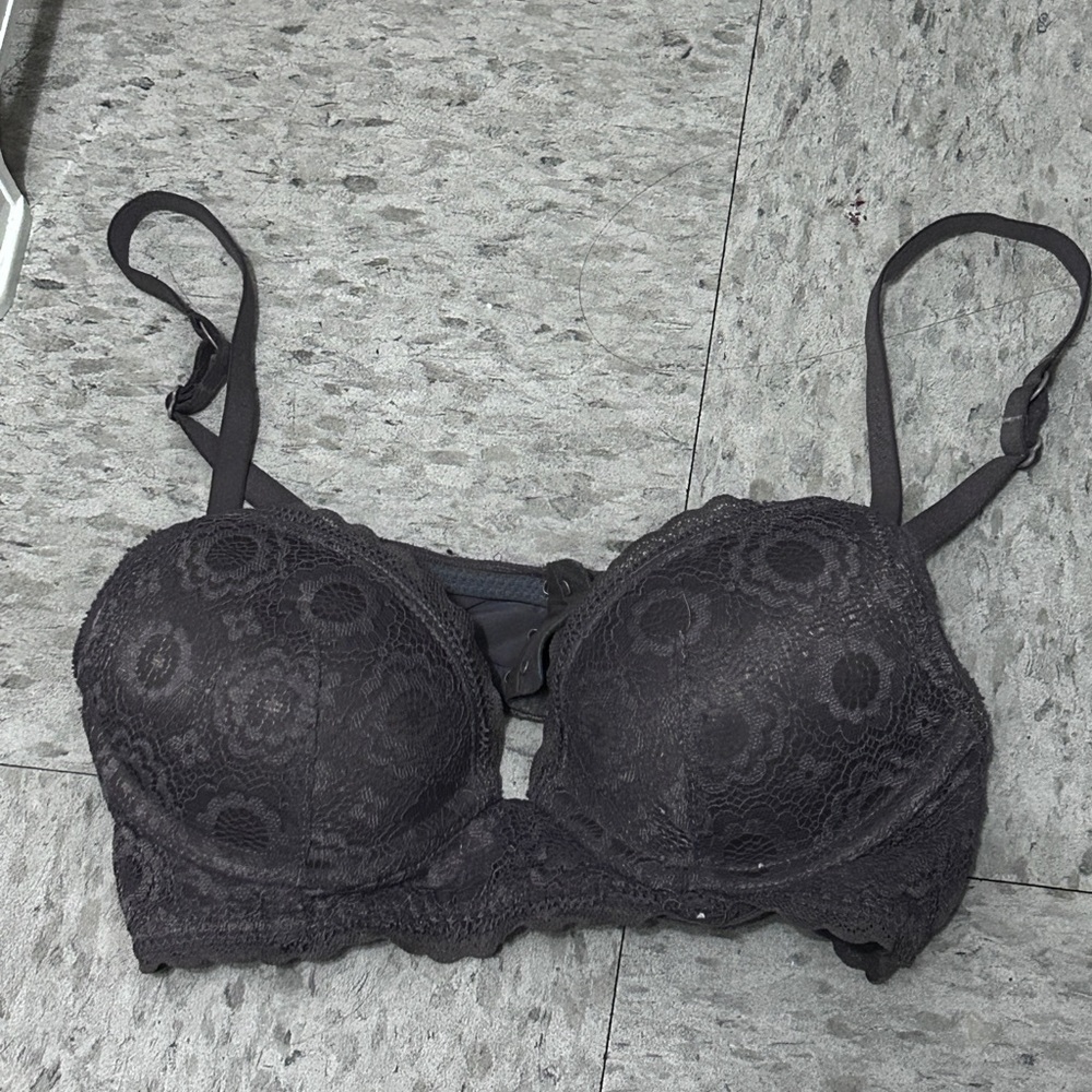 Aerie Lavender Plunge Lace Bra